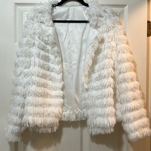 White Fuzzy Coat